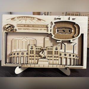 Wooden Florida State University Stadium Art